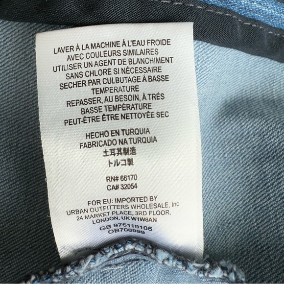 Free People Fitted Military Style Denim Jean Jacket Womens Size Small - Picture 10 of 14